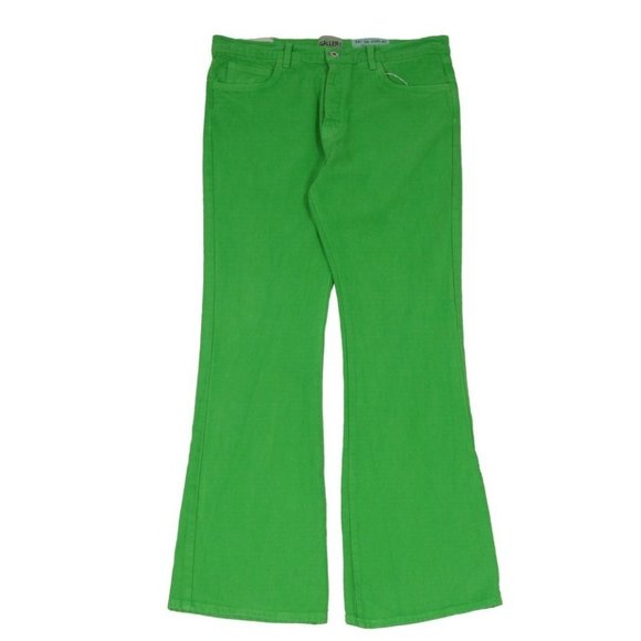 Gallery Dept Men Logan Wide Leg Jean 33x30 Green Boot Cut High Waist Flare Denim - Picture 1 of 11